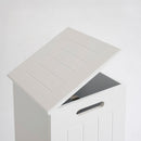 Cesto para la ropa sucia de madera blanco