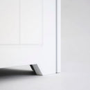 Cesto para la ropa sucia de madera blanco