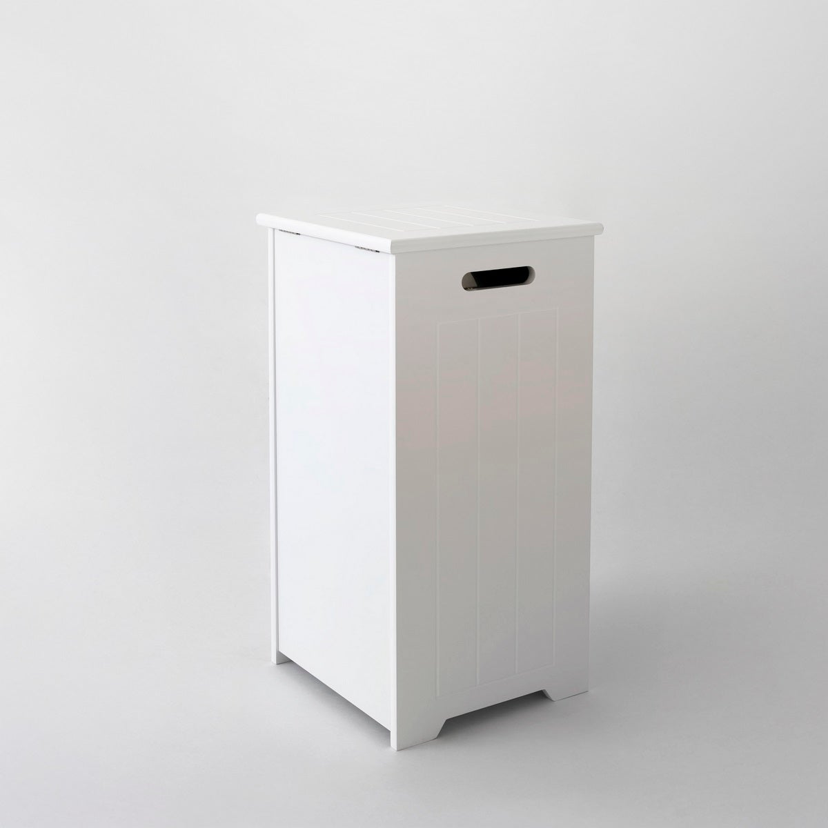 Cesto para la ropa sucia de madera blanco