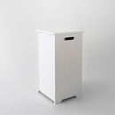 Cesto para la ropa sucia de madera blanco