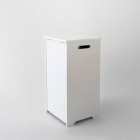 Cesto para la ropa sucia de madera blanco