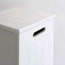 Cesto para la ropa sucia de madera blanco