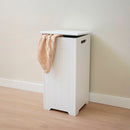 Cesto para la ropa sucia de madera blanco