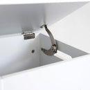 Cesto para la ropa sucia de madera blanco