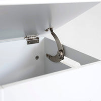 Cesto para la ropa sucia de madera blanco