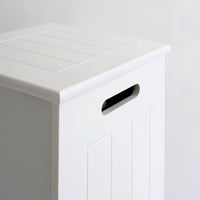 Cesto para la ropa sucia de madera blanco