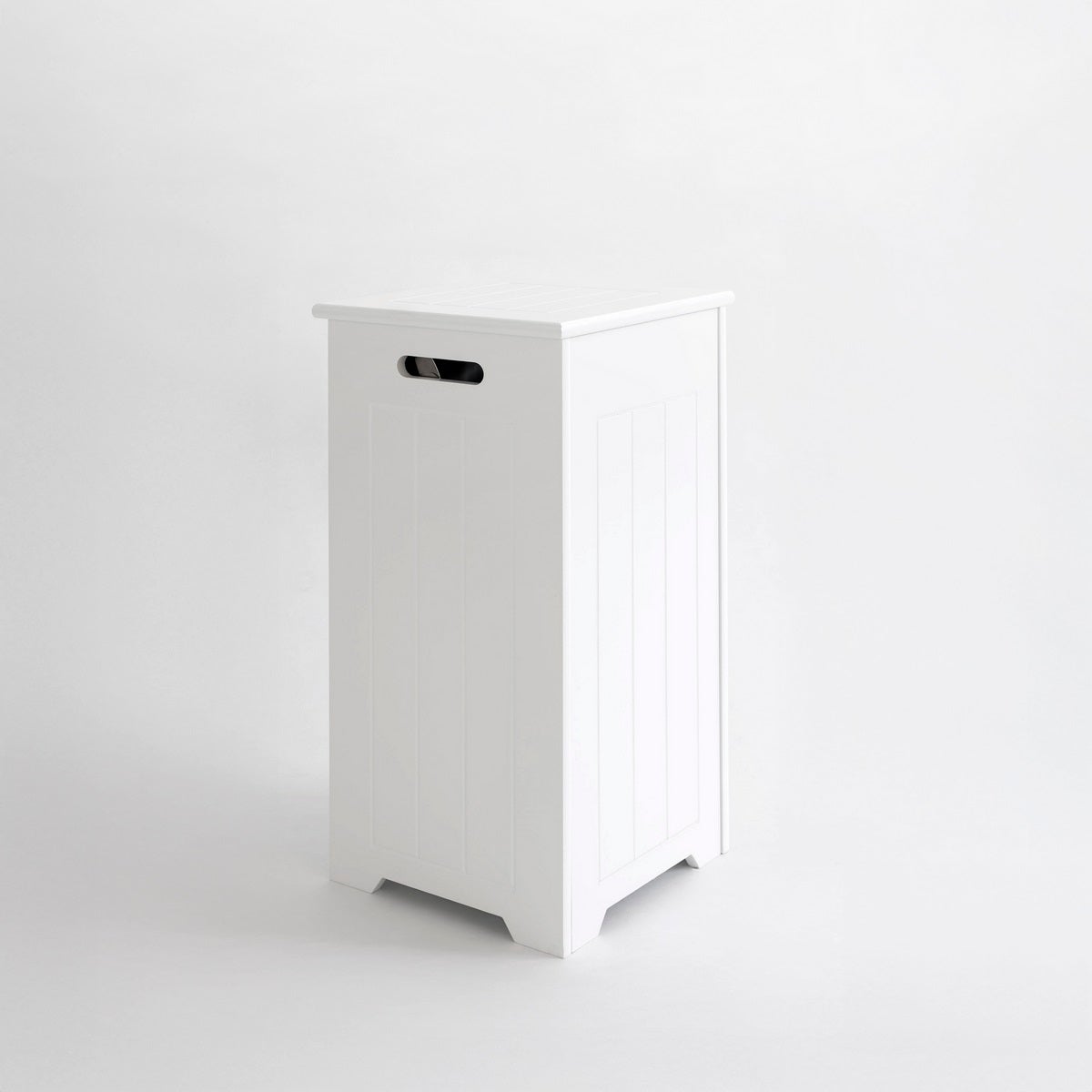 Cesto para la ropa sucia de madera blanco