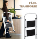 Escalera de acero blanco