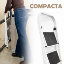 Escalera de acero blanco