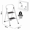 Escalera de acero blanco