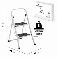 Escalera de acero blanco