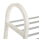 Zapatero de metal cromado blanco