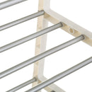 Zapatero de metal cromado blanco