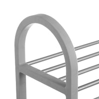 Zapatero de metal cromado gris