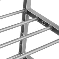 Zapatero de metal cromado gris