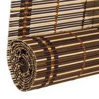 Estor enrollable marrón de varillas de bambú de 90x180 cm