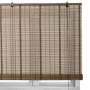 Estor enrollable marrón de varillas de bambú de 180x120 cm