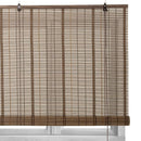 Estor enrollable marrón de varillas de bambú de 140x180 cm