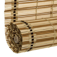 Estor enrollable beige de varillas de bambú de 160x180 cm