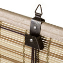 Estor enrollable beige de varillas de bambú de 160x180 cm
