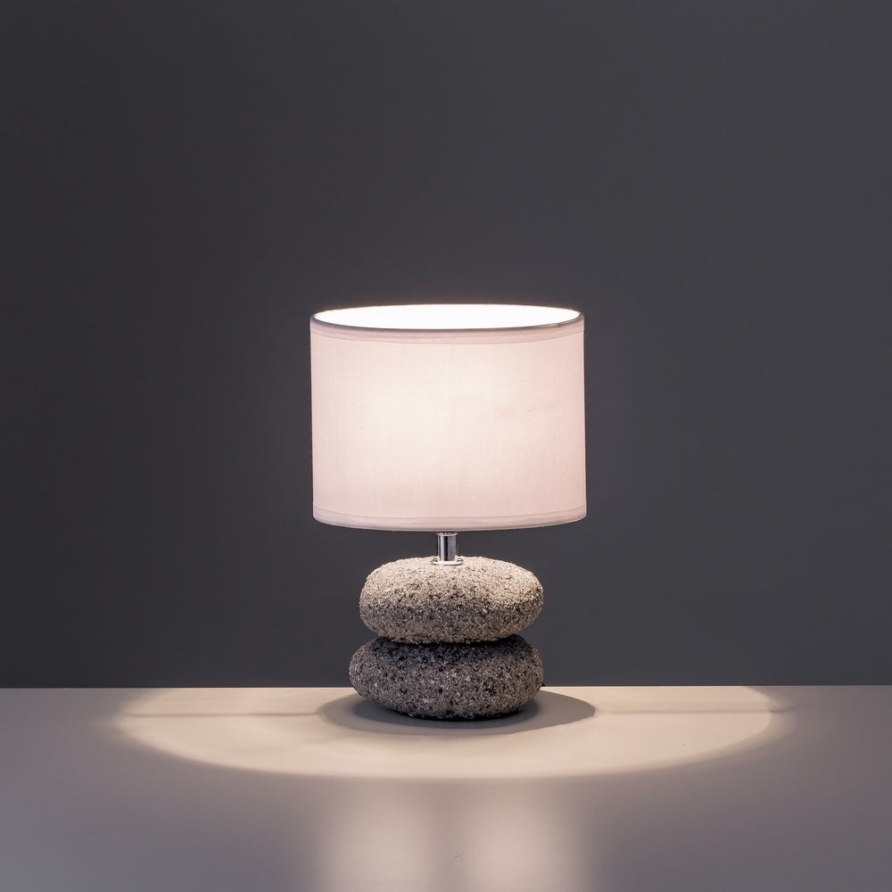 Lámpara de mesita de noche piedras 24 cm