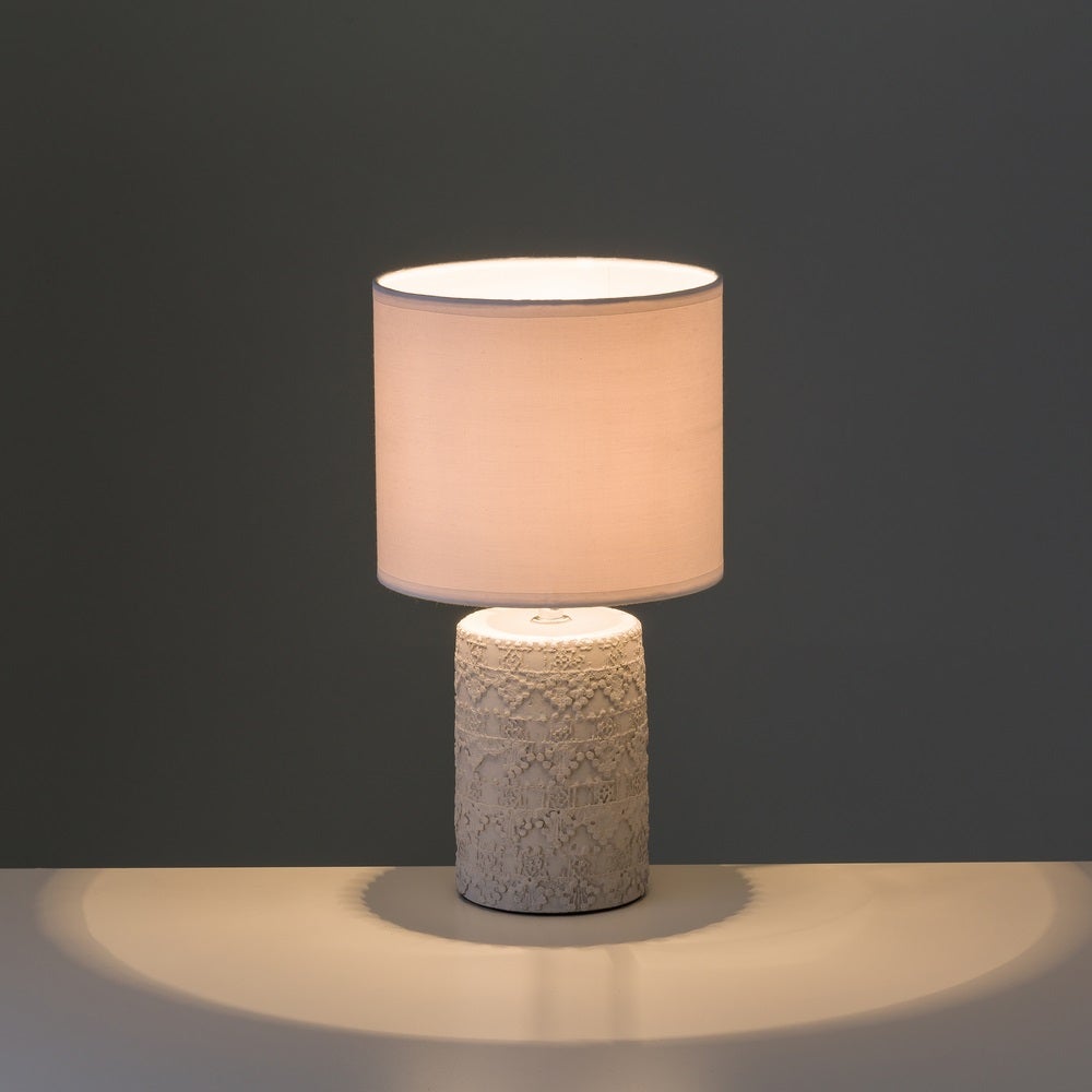 Lámpara de mesita de noche cemento 33 cm