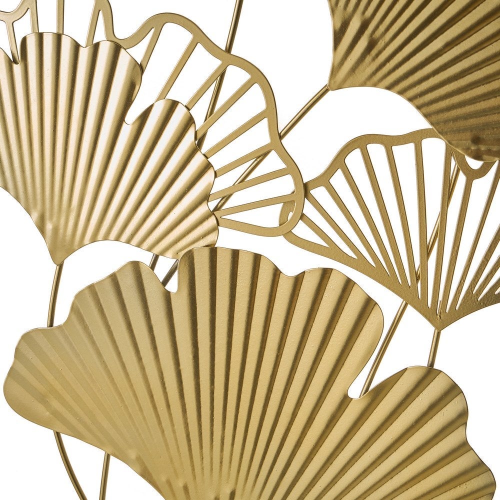 Set de 2 murales de metal negro y dorado