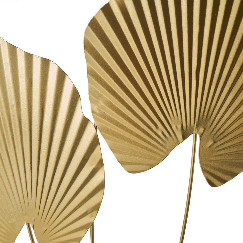 Set de 2 murales de metal negro y dorado