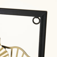 Set de 2 murales de metal negro y dorado