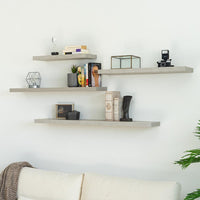 Estante de pared flotante gris de 120 cm