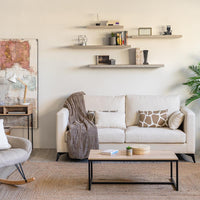 Estante de pared flotante gris de 120 cm