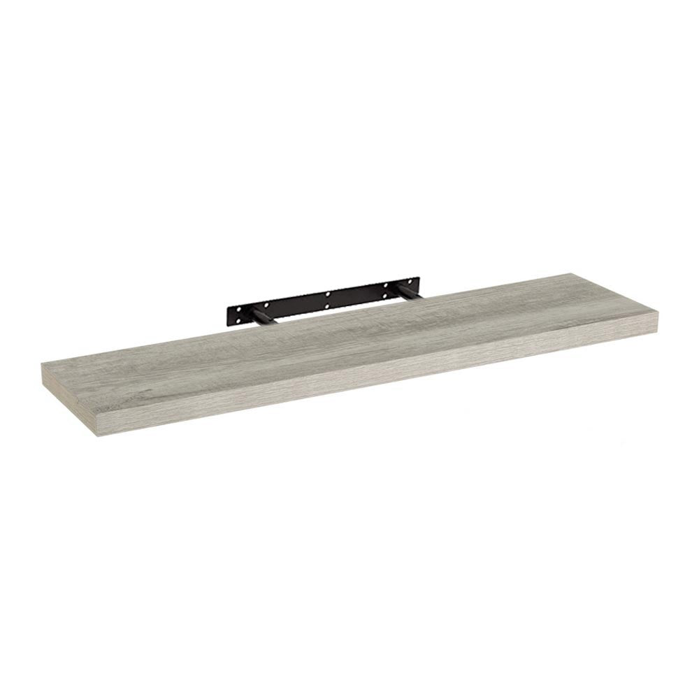 Estante de pared flotante gris de 120 cm