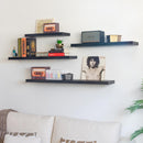 Estante de pared flotante negro de 60 cm