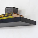 Estante de pared flotante negro de 60 cm