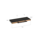 Estante de pared flotante negro de 60 cm