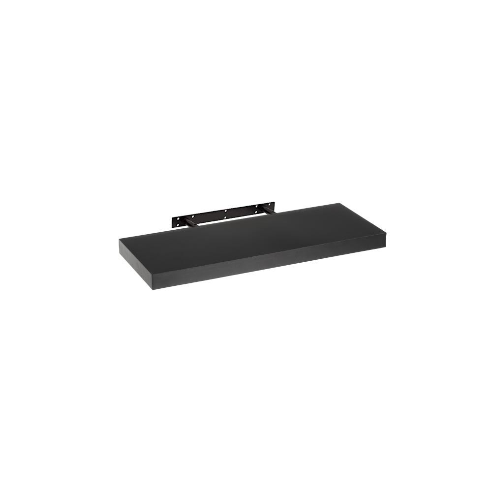 Estante de pared flotante negro de 60 cm