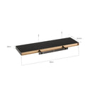 Estante de pared flotante negro de 80 cm