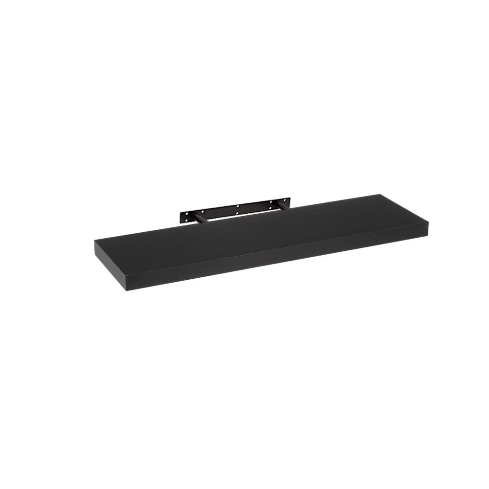 Estante de pared flotante negro de 80 cm