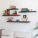 Estante de pared flotante negro de 100 cm