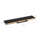 Estante de pared flotante negro de 100 cm