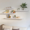 Estante de pared flotante blanco de 120 cm