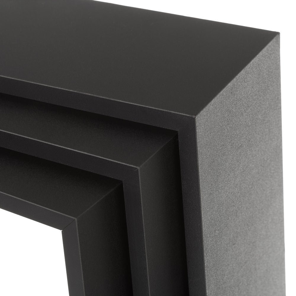 Set de 3 estantes de pared cubo negros