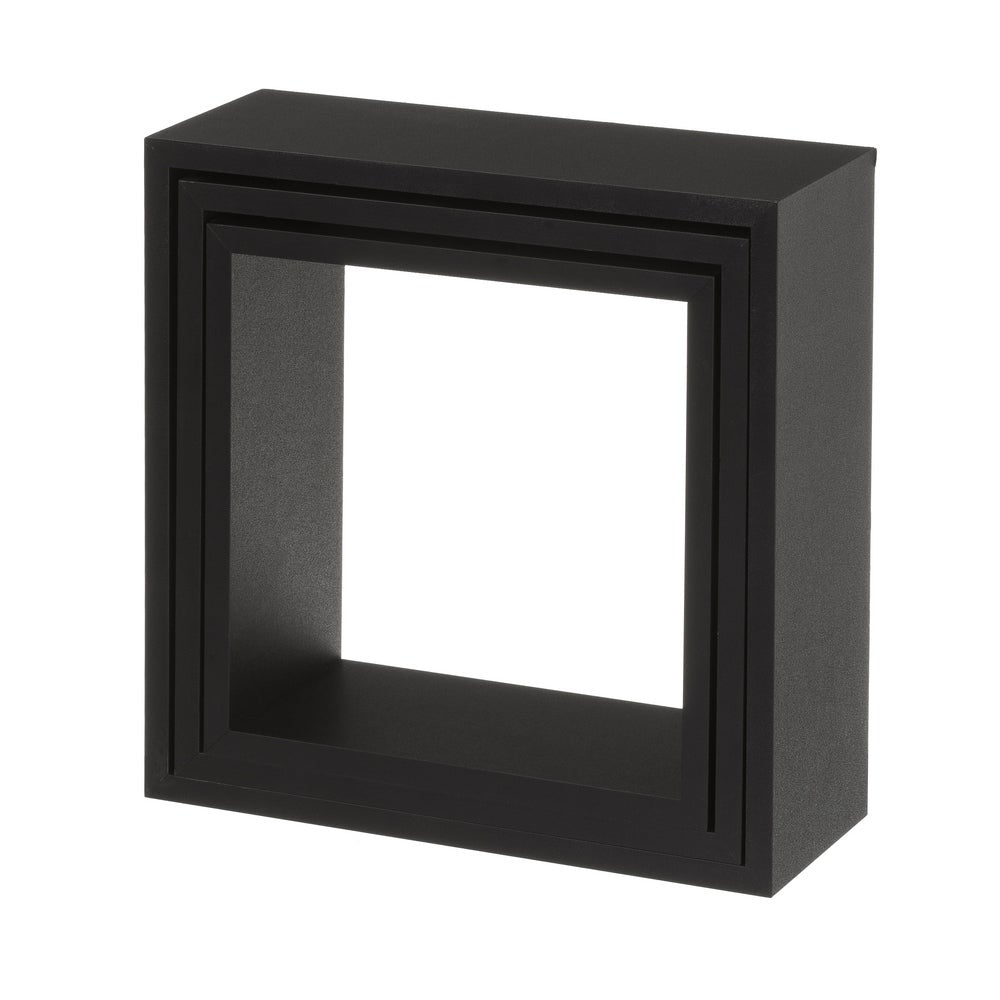 Set de 3 estantes de pared cubo negros