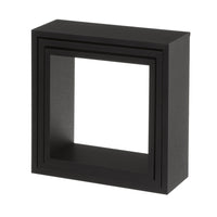 Set de 3 estantes de pared cubo negros
