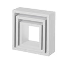 Set de 3 estantes de pared cubo blancos