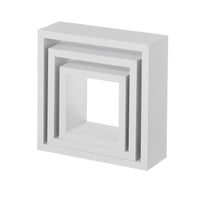 Set de 3 estantes de pared cubo blancos