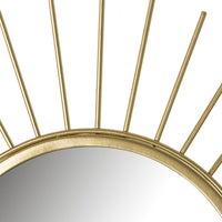 Espejo sol dorado de metal de 45x45 cm