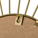 Espejo sol dorado de metal de 45x45 cm