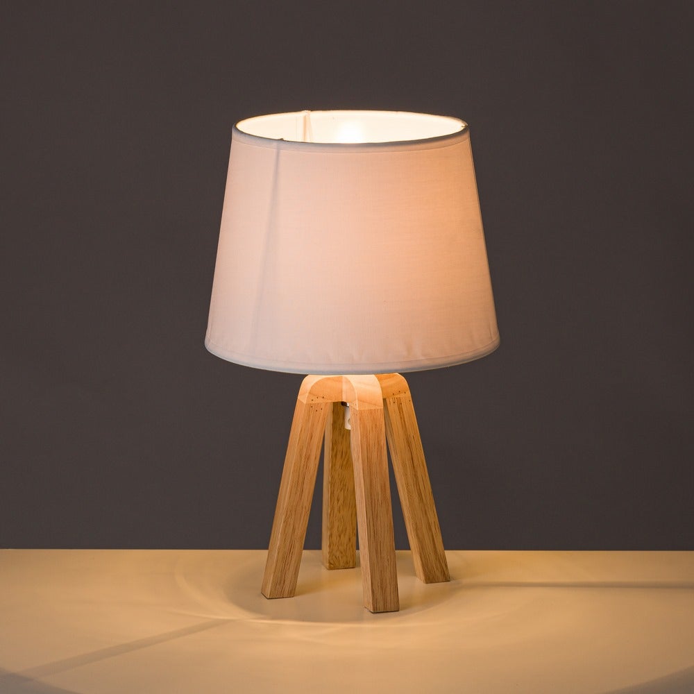 Lámpara de mesa beige