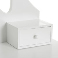 Tocador de madera de paulonia blanco